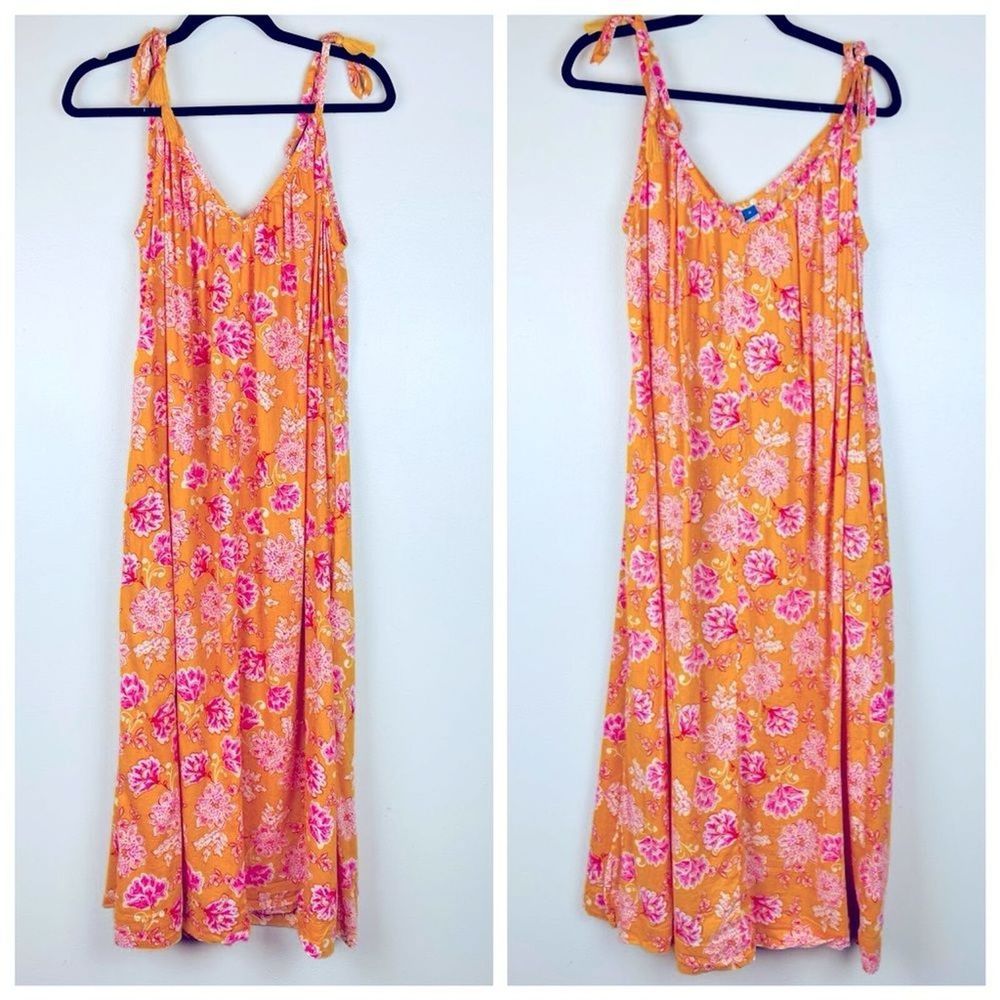 Floral Orange and Pink Women's Dress